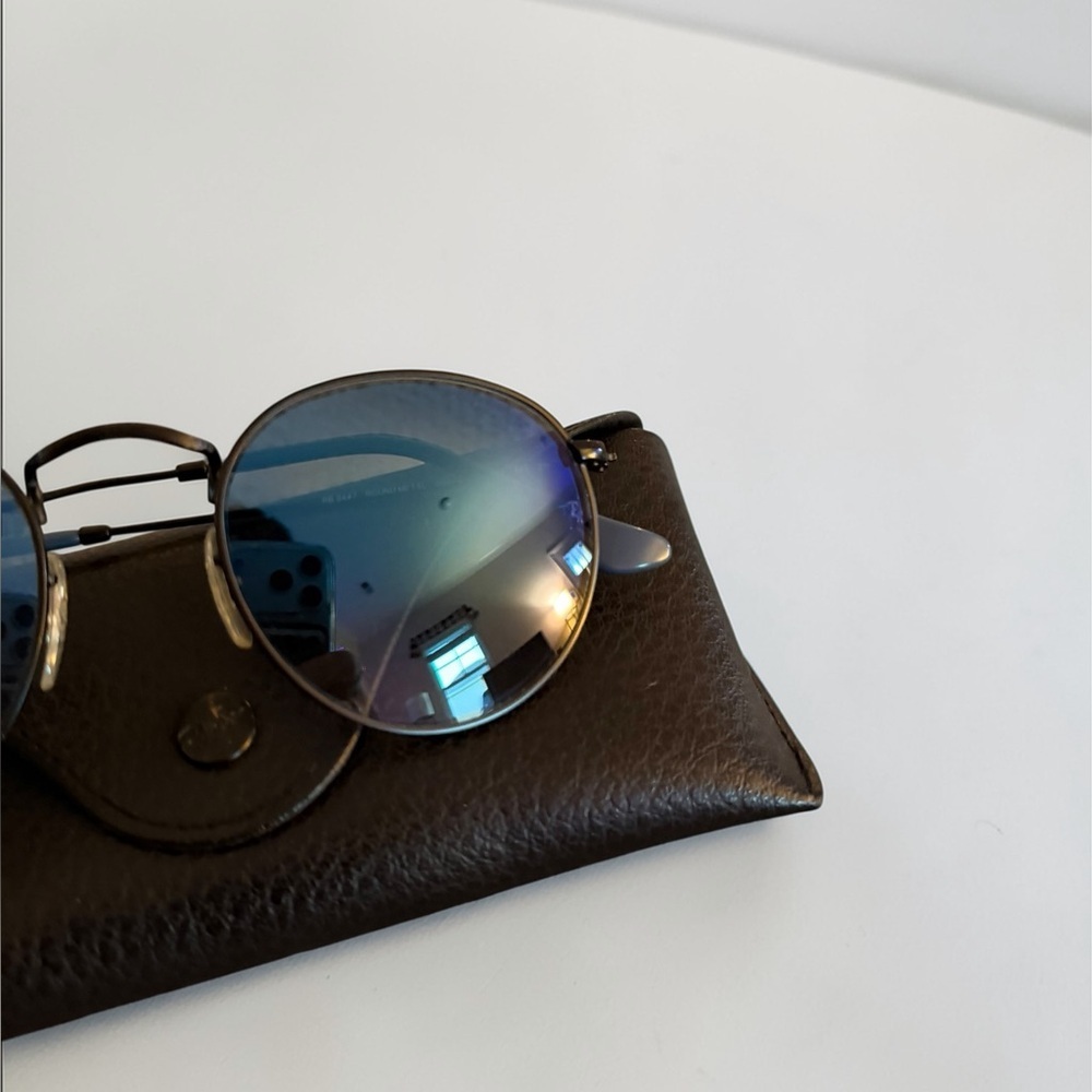 Ray-Ban Polarized RB3447 ROUND METAL Black/Blue/Light blue - Picture 5 of 9